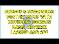 DevOps SysAdmins Postfix setup with different domain name reverse lookup and SPF