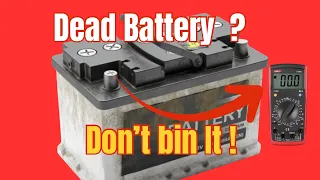 dead battery 0 volts dont bin it heres the fix