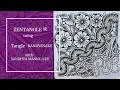 Zentangle Mini Project with Tangle KANDYSNAKE beginners tutorial