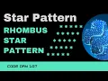 Code 107 - Rhombus Star Pattern Star patterns using Python 365 days of Code
