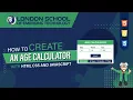 How to Create an Age Calculator with HTML CSS and JavaScript