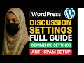 WordPress Discussion Settings Explained Comments Spam Control Hindi WordPress Tutorial