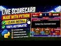 Python Live Cricket Scorecard One Click Live Score Overlay for OBS Real-Time Cricket Graphics