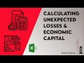 Calculating Unexpected Losses UL Economic Capital Buffer ECAP under Basel with Excel example
