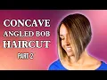 New Hairstyle Chin Length Angled Bob With Clippered Nape and Undercut 360 Haircut Part 2
