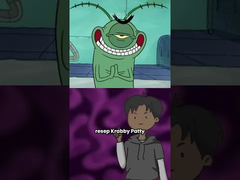 Plankton sampe masuk ke perut orang demi Krabby Patty