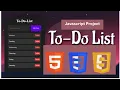 Part 3 JavaScript Project To-Do List App with CRUD Local Storage Tutorial