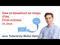 How to download an image file from internet in Java