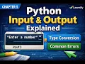 Chapter 5 Python Input Output Explained Simply input Function Type Conversion Learnify