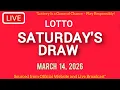 The National Lottery Lotto Draw Live results from Saturday 14 Mar 2026 tonight lotto