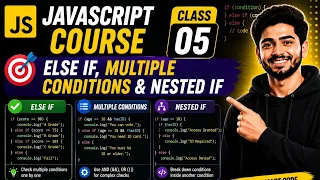 JavaScript Course Class 05 Else If Multiple Conditions Nested If