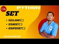 python set isdisjoint function issuperset function issubset function hindi