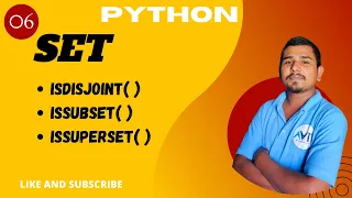 python set isdisjoint function issuperset function issubset function hindi