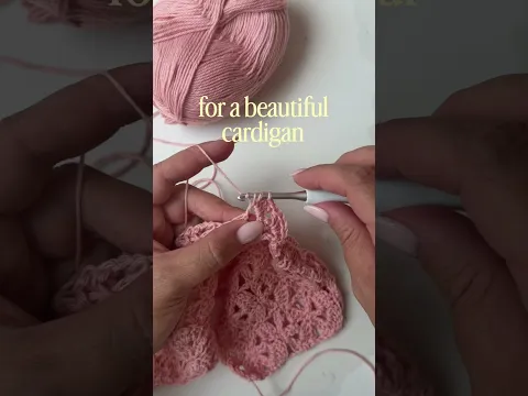 Beautiful shells crochet stitch for cardigan 😍