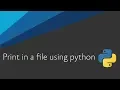 Create a new file and print using python Uishaper 2019