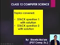Stack in Python - CBSE Class 12 CS board pattern Question