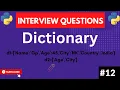 Extracting values from dictionaries with for loops python interview