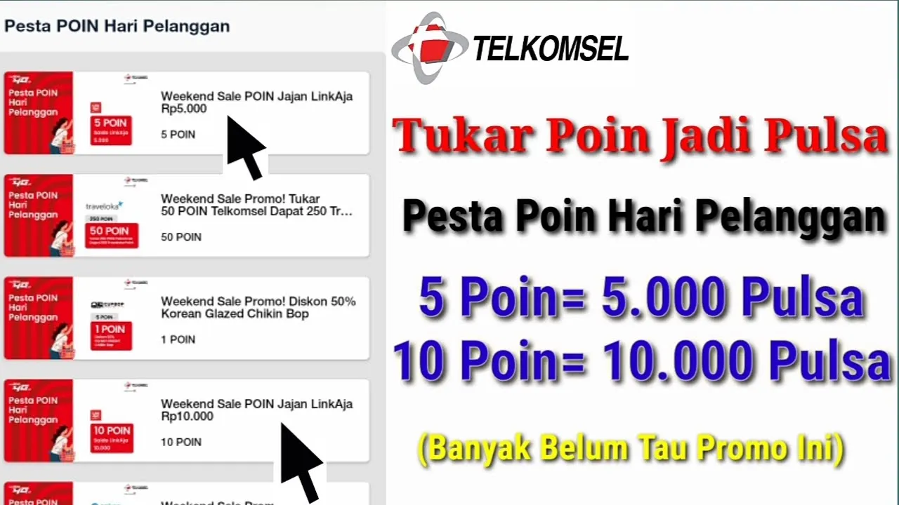 CARA TUKAR POIN TELKOMSEL JADI PULSA ATAU PAKET DATA MUDAH. 