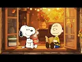 Download Lagu Fall Morning Café with Snoopy ☕🍁 Cozy Autumn Lofi Beats for Study, Reading \u0026 Peaceful Moments