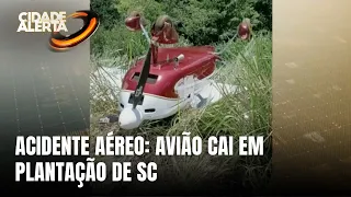 Avião monomotor faz pouso de emergência em plantação no Oeste de SC