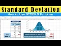 Standard Deviation Formula Calculating Standard Deviation in Excel using STDEV S Function
