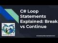 C Loop Statements Explained break vs continue