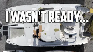 ⛵️ I wasn’t ready for this project on our hurricane-damaged catamaran.  Ep 658