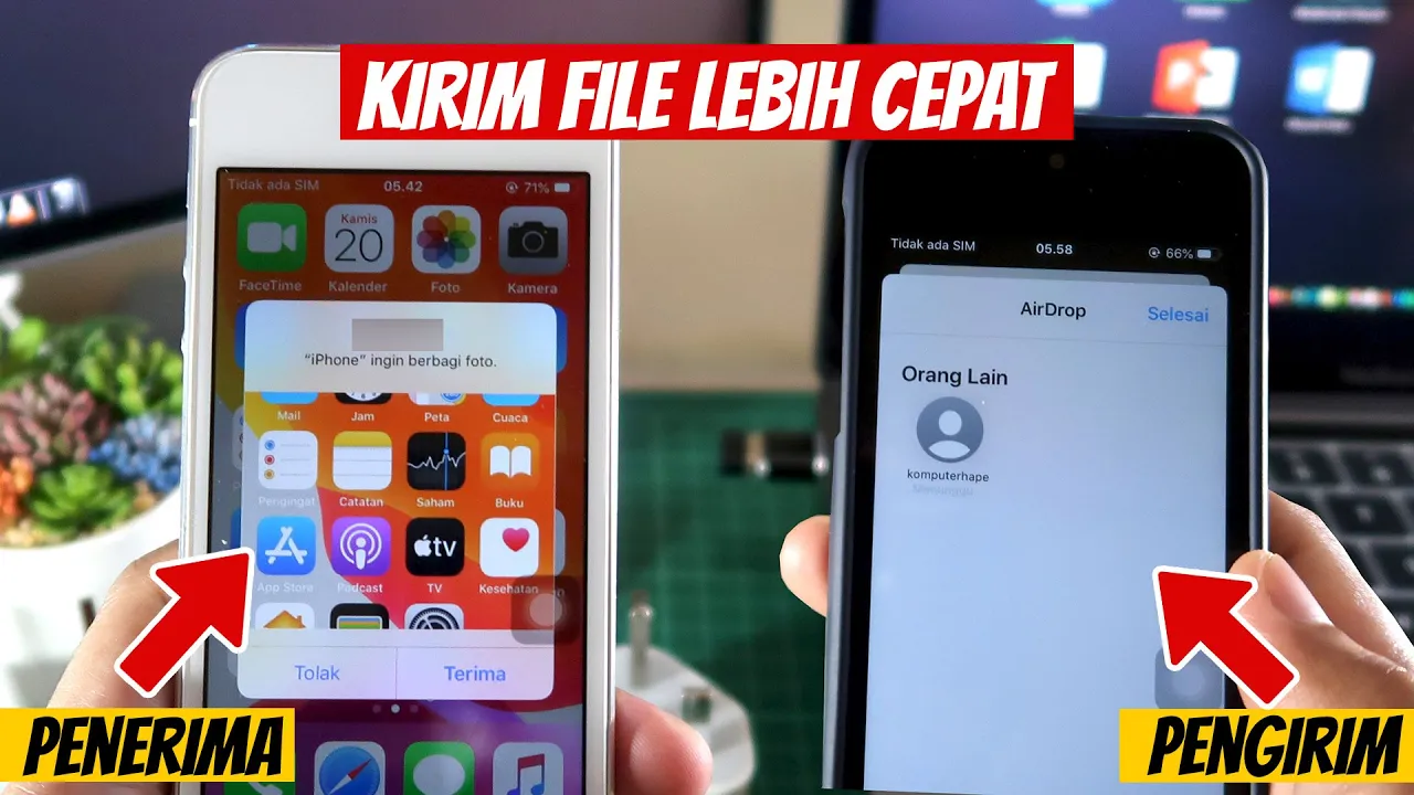 Cara transfer file dari PC ke iPhone iOS 14 tanpa kabel data. 