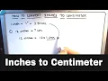 How to Convert Inches to Centimeters Inches to Centimeter Conversion