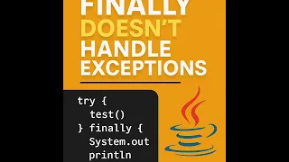 Why finally Doesn t Handle Exceptions in Java Checked Exceptions Explained