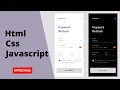 How to make payment page on Html CSS and Java script debit card and credit card Web Creator