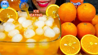 ASMR DRINKING FANTA + ICE EATING & FRESH ORANGE MUKBANG MASSIVE Eating Sounds