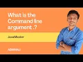 What is the command line argument JavaMaster learnjava abhimali