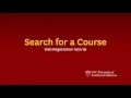USC Web Registration - Search for a Course Tutorial