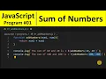JavaScript Program 1 - How to Add Two Numbers in JavaScript Programming For Beginners