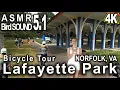 Lafayette Park in Granby Street Norfolk and Virginia Zoo Parking - Bicycle Tour 4K