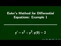 Differential Equations Euler s Method Example 1