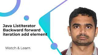 Java ListIterator Backward forward iteration add element