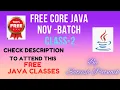 Core Java Class 2 Nov Batch Define Method Method Calling Create Object Instance Reference