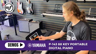 Scott Demos the Yamaha P-143 88 Key Black Portable Digital Piano