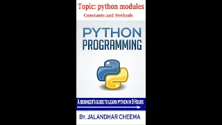 Python Modules math constants and methods