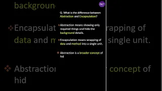 What is the difference between Abstraction and Encapsulation