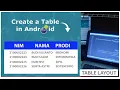 Project Table Layout - Eclipse-Android Project