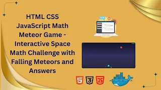 Math Meteor Shower Game with HTML CSS JavaScript Step-by-Step Guide