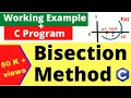 Bisection Method Working Example With C Program Numerical Methods