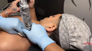 Black Grey Angel Neck Tattoo Tattoo Timelapse