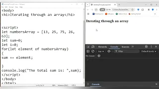 Iterate through array while for of forEach JavaScript