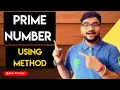 Check Prime Number using Method User Defined Method Day 6 ICSE