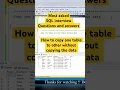 How to copy one table to other without copying the data