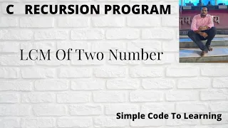 26 C Program to Find LCM of a Number using Recursion MCS-011 O level Hindi